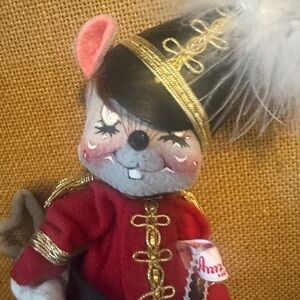 Nutcracker Mouse Plush with Red Jacket Anna Lee